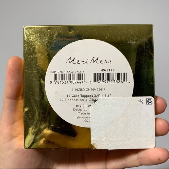 NEW Meri Meri Cake toppers decoration 12 pcs 3.4” x 1.6” - Picture 2 of 2